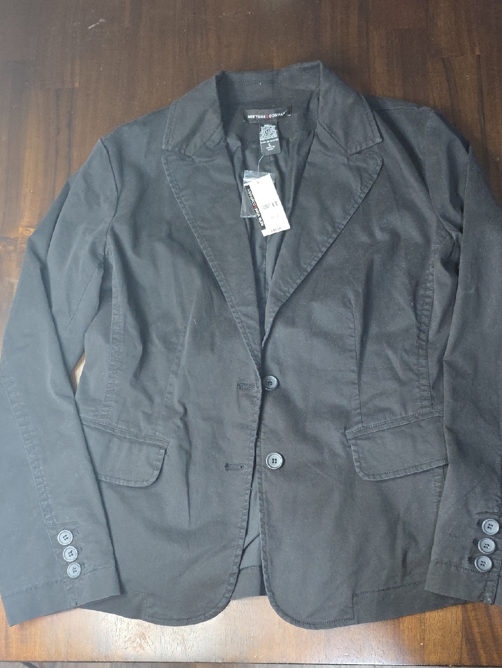 New York & Company Black Lightweight Women’sTwo-Button Blazer Jacket